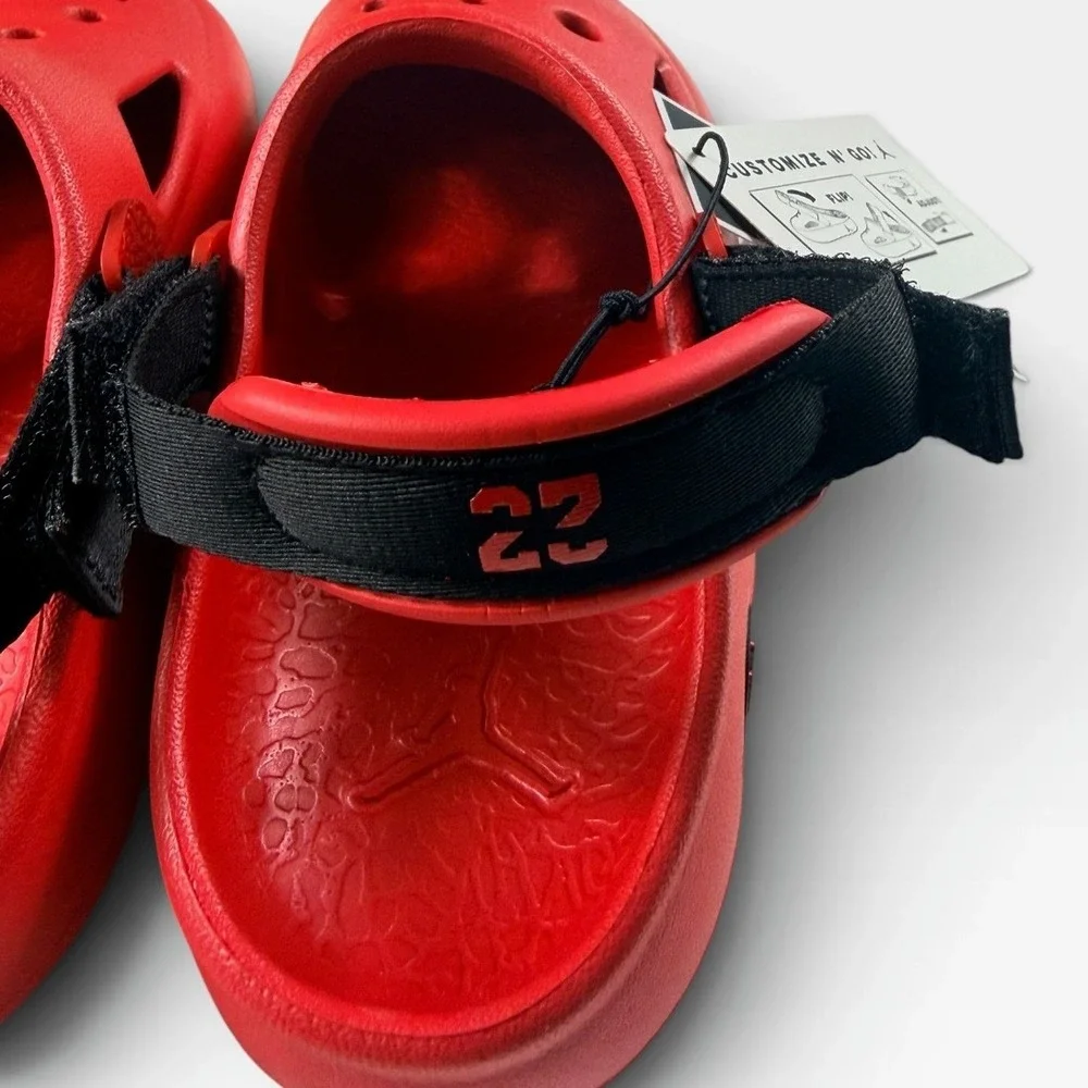 Jordan Hydrip PS Clogs 3Y University Red Black HF5982-601 Kids Slides New